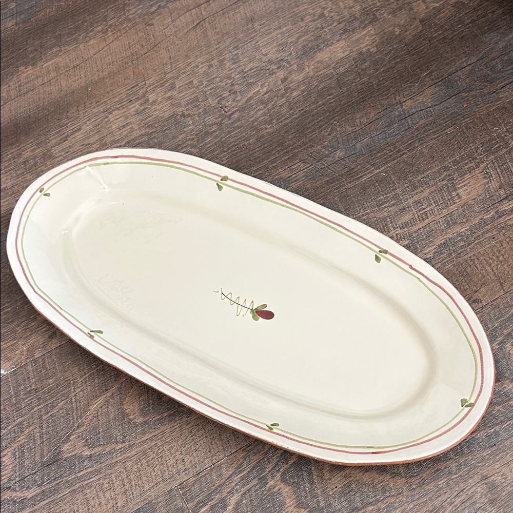 Vietri, Italy! Fiori Di Bosco Tray Oval Serving Dish 16" Oval Serving Platter